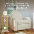 Fauteuil inclinable et pivotant Nami de Babyletto avec port USB