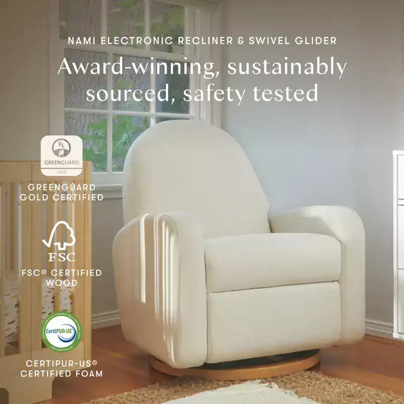 Fauteuil inclinable et pivotant Nami de Babyletto avec port USB