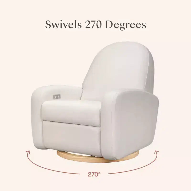 Fauteuil inclinable et pivotant Nami de Babyletto avec port USB