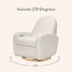 Fauteuil inclinable et pivotant Nami de Babyletto avec port USB