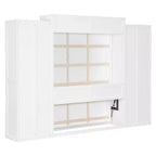 Lit escamotable mural double/grand format avec placard, lit escamotable pliable avec tiroirs de rangement et bureau pour chambre d'amis/bureau