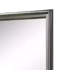 Miroir de commode Royal Hampton, gris foncé, cadre en bois massif carré de 96,5 cm