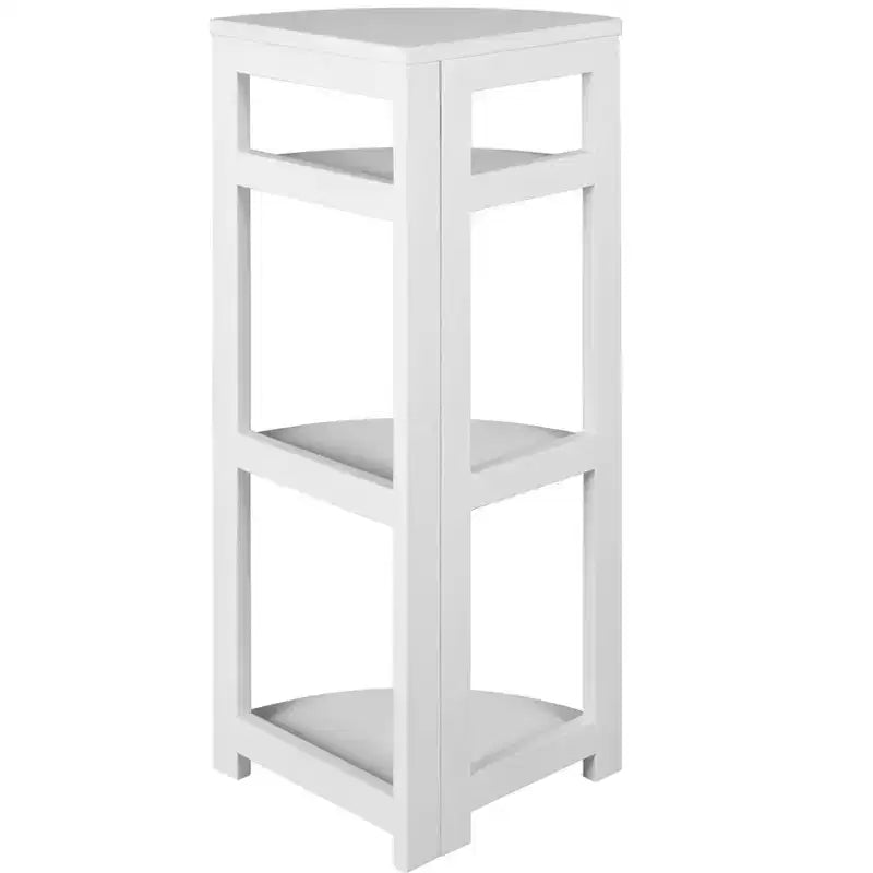 HomeStock 65 po de hauteur, en MDF blanc (panneau de fibres à densité moyenne), 4 étagères à niveaux pour livres