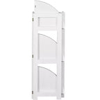 HomeStock 65 po de hauteur, en MDF blanc (panneau de fibres à densité moyenne), 4 étagères à niveaux pour livres