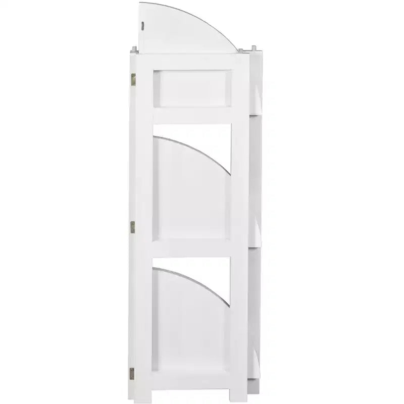 HomeStock 65 po de hauteur, en MDF blanc (panneau de fibres à densité moyenne), 4 étagères à niveaux pour livres