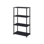 HomeStock 71 H. Black MDF (Medium-Density Fiberboard) Vertical Bookshelves 5 with Tier Shelves