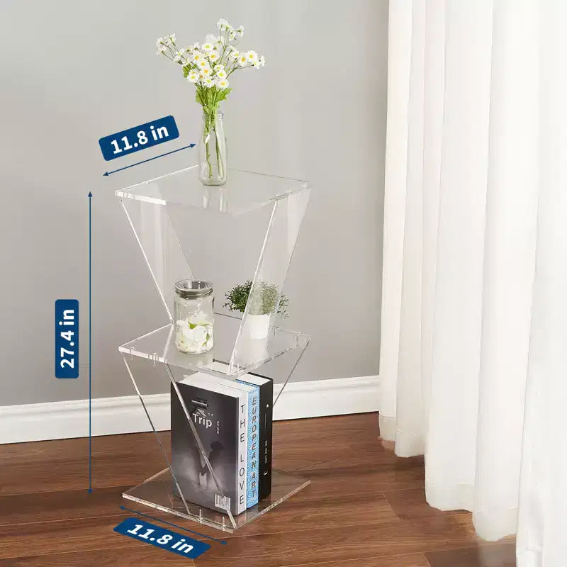Étagère à livres en acrylique à 3 niveaux en forme d'arbre, étagère murale transparente, étagère polyvalente pour salon, salle de bain, organisateur de présentation de bureau