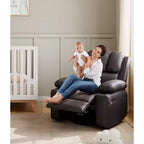 Fauteuil inclinable manuel surdimensionné avec vibrations apaisantes et chaleur lombaire, fauteuil large avec porte-gobelets pour le salon