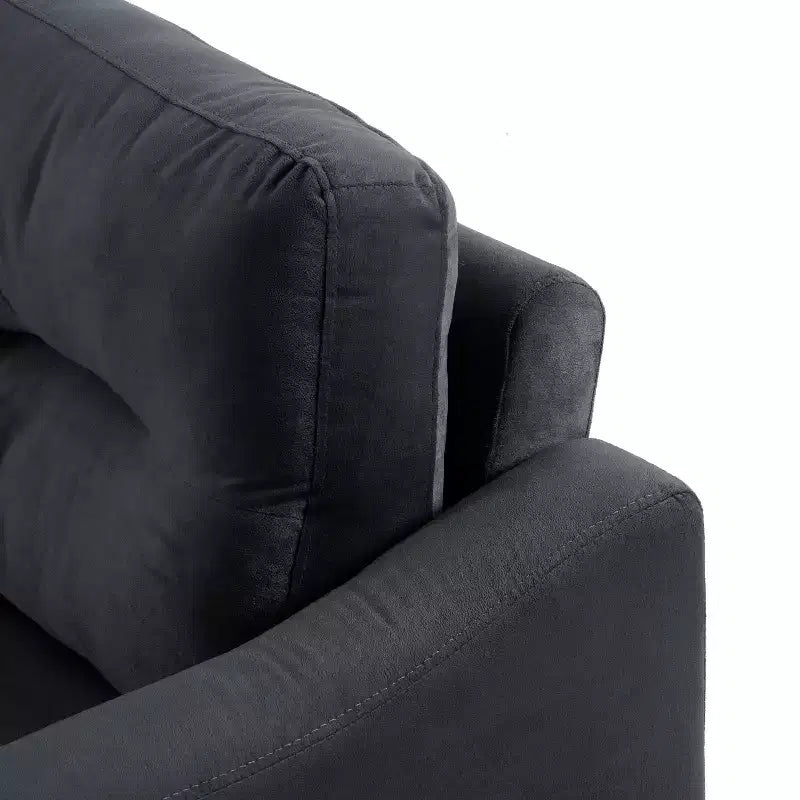 Canapé deux places moderne, revêtement grand confort en mélange coton-lin avec coussins en mousse, capacité de charge de 227 kg, parfait pour le salon.