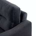 Canapé deux places moderne, revêtement grand confort en mélange coton-lin avec coussins en mousse, capacité de charge de 227 kg, parfait pour le salon.