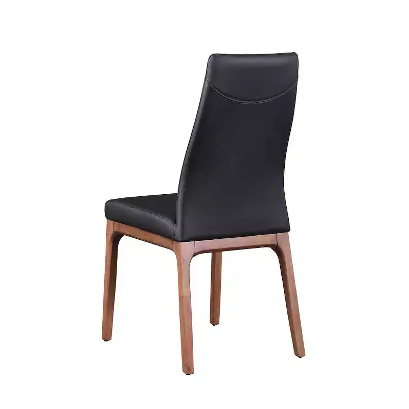Chintaly, Chaise latérale rembourrée avec dossier à contour moderne et base en bois massif - 2 par boîte