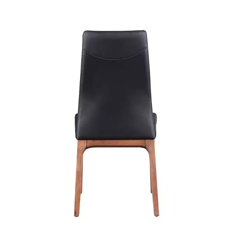 Chintaly, Chaise latérale rembourrée avec dossier à contour moderne et base en bois massif - 2 par boîte