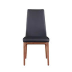 Chintaly, Chaise latérale rembourrée avec dossier à contour moderne et base en bois massif - 2 par boîte
