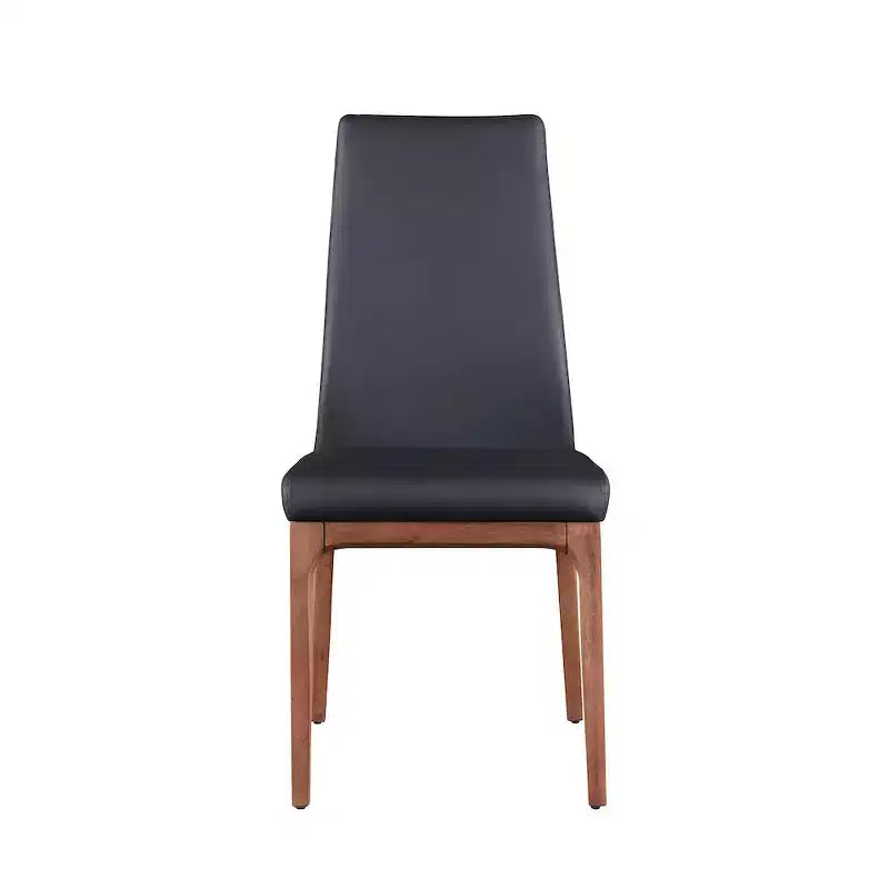 Chintaly, Chaise latérale rembourrée avec dossier à contour moderne et base en bois massif - 2 par boîte