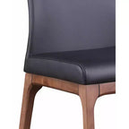 Chintaly, Chaise latérale rembourrée avec dossier à contour moderne et base en bois massif - 2 par boîte