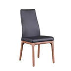 Chintaly, Chaise latérale rembourrée avec dossier à contour moderne et base en bois massif - 2 par boîte