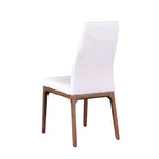 Chintaly, Chaise latérale rembourrée avec dossier à contour moderne et base en bois massif - 2 par boîte