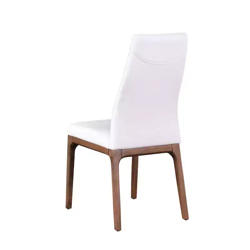 Chintaly, Chaise latérale rembourrée avec dossier à contour moderne et base en bois massif - 2 par boîte