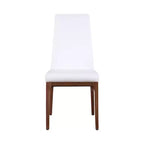 Chintaly, Chaise latérale rembourrée avec dossier à contour moderne et base en bois massif - 2 par boîte