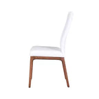Chintaly, Chaise latérale rembourrée avec dossier à contour moderne et base en bois massif - 2 par boîte
