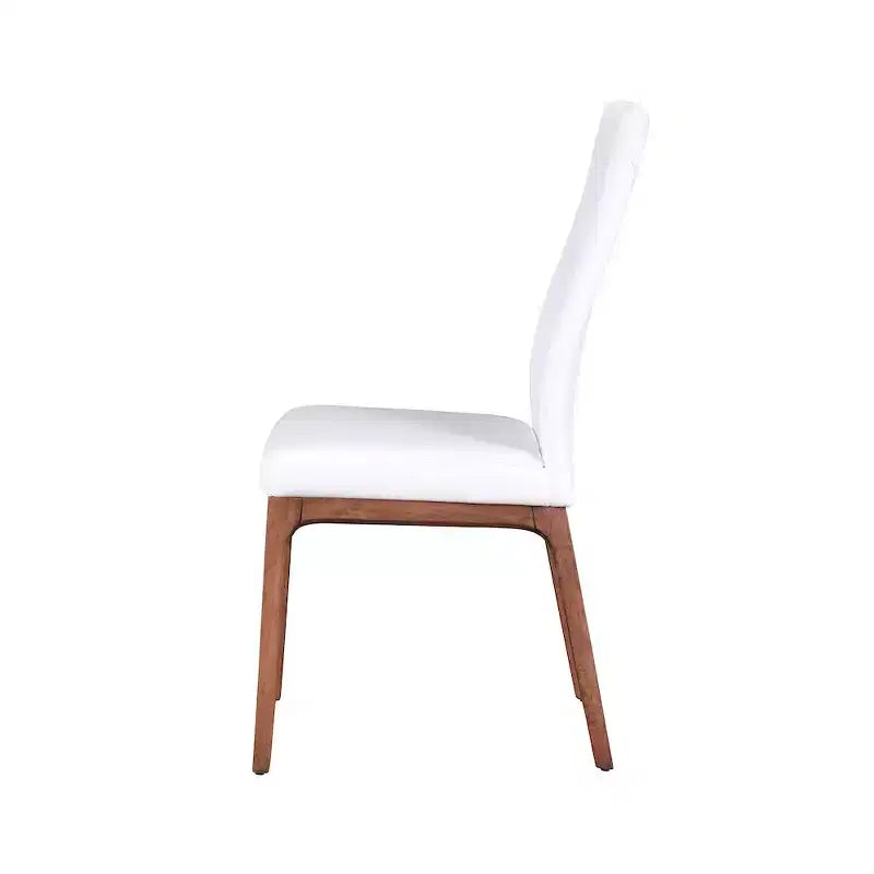 Chintaly, Chaise latérale rembourrée avec dossier à contour moderne et base en bois massif - 2 par boîte