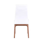 Chintaly, Chaise latérale rembourrée avec dossier à contour moderne et base en bois massif - 2 par boîte