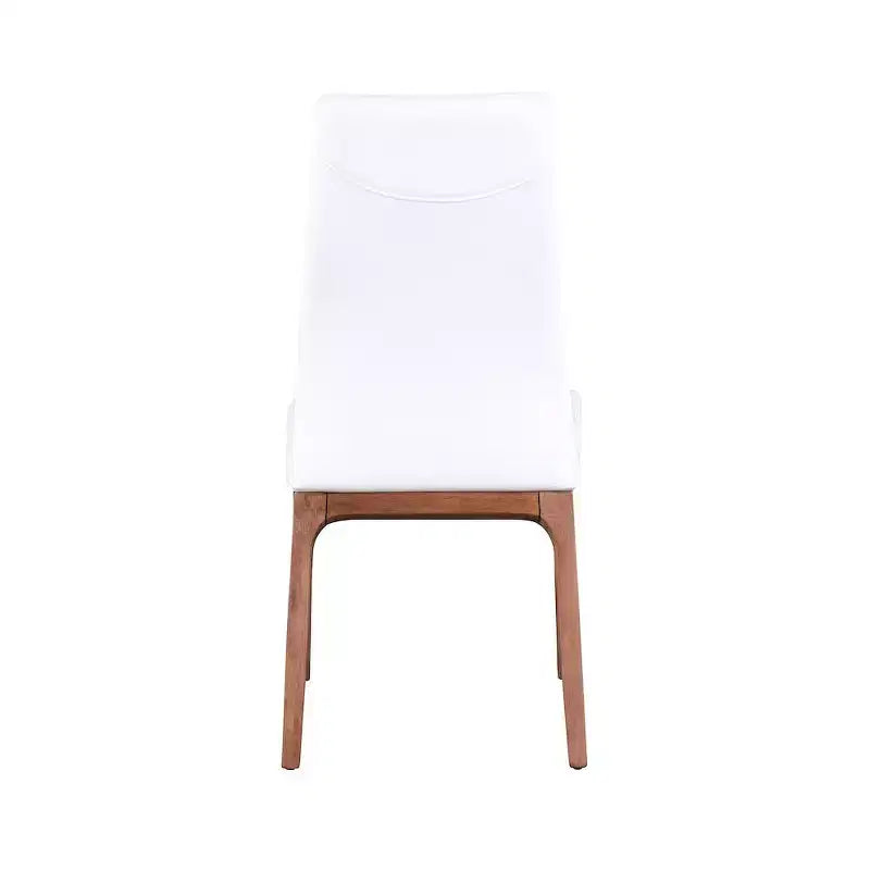 Chintaly, Chaise latérale rembourrée avec dossier à contour moderne et base en bois massif - 2 par boîte