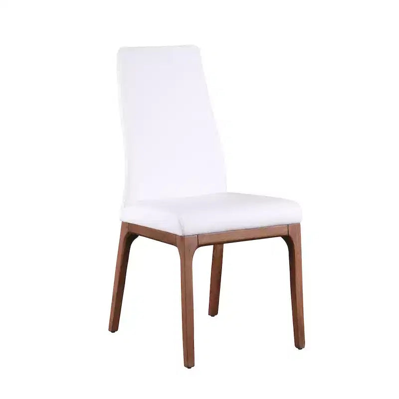 Chintaly, Chaise latérale rembourrée avec dossier à contour moderne et base en bois massif - 2 par boîte