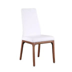 Chintaly, Chaise latérale rembourrée avec dossier à contour moderne et base en bois massif - 2 par boîte