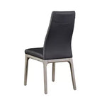 Chintaly, Chaise latérale rembourrée avec dossier à contour moderne et base en bois massif - 2 par boîte