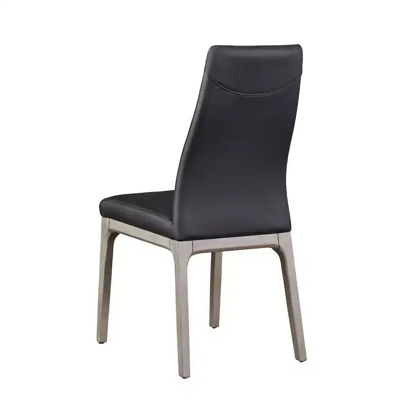 Chintaly, Chaise latérale rembourrée avec dossier à contour moderne et base en bois massif - 2 par boîte