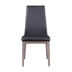Chintaly, Chaise latérale rembourrée avec dossier à contour moderne et base en bois massif - 2 par boîte