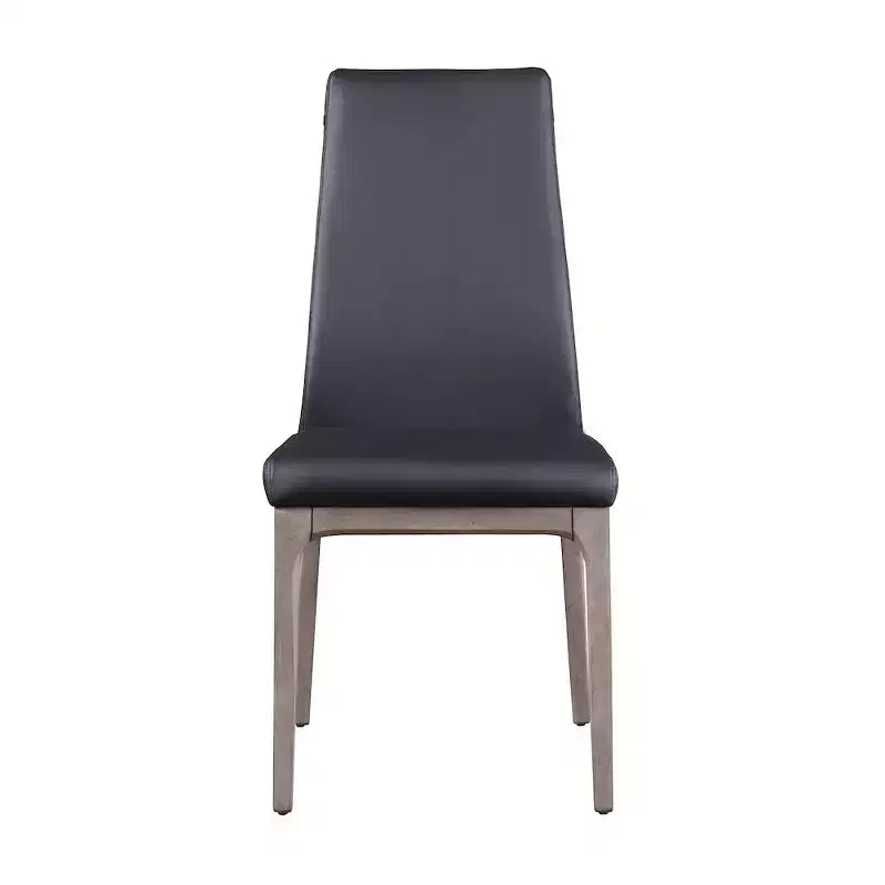 Chintaly, Chaise latérale rembourrée avec dossier à contour moderne et base en bois massif - 2 par boîte