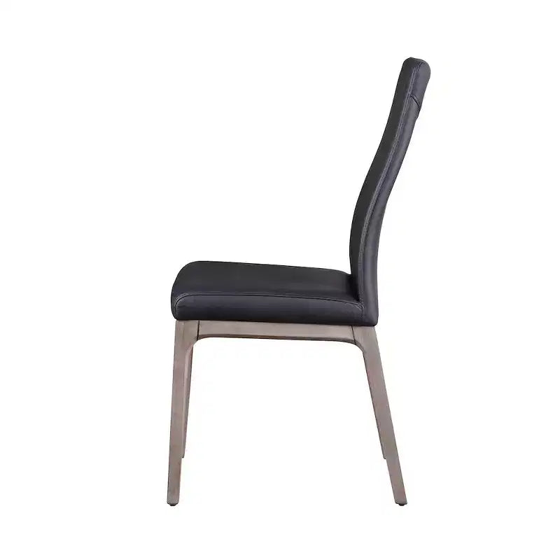 Chintaly, Chaise latérale rembourrée avec dossier à contour moderne et base en bois massif - 2 par boîte