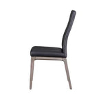 Chintaly, Chaise latérale rembourrée avec dossier à contour moderne et base en bois massif - 2 par boîte
