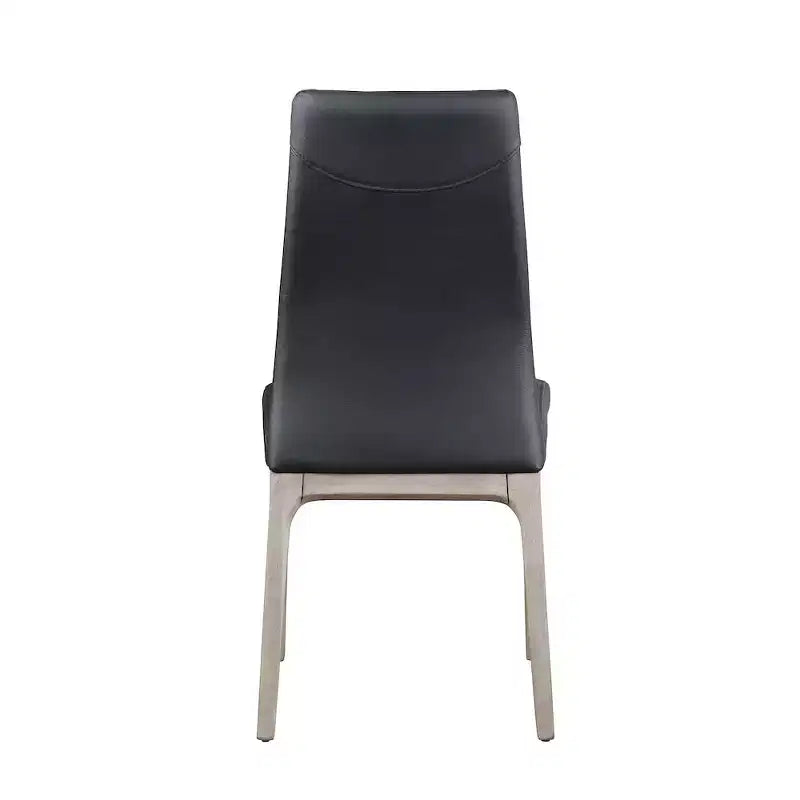 Chintaly, Chaise latérale rembourrée avec dossier à contour moderne et base en bois massif - 2 par boîte