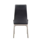 Chintaly, Chaise latérale rembourrée avec dossier à contour moderne et base en bois massif - 2 par boîte
