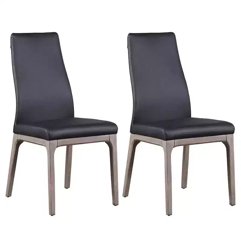 Chintaly, Chaise latérale rembourrée avec dossier à contour moderne et base en bois massif - 2 par boîte