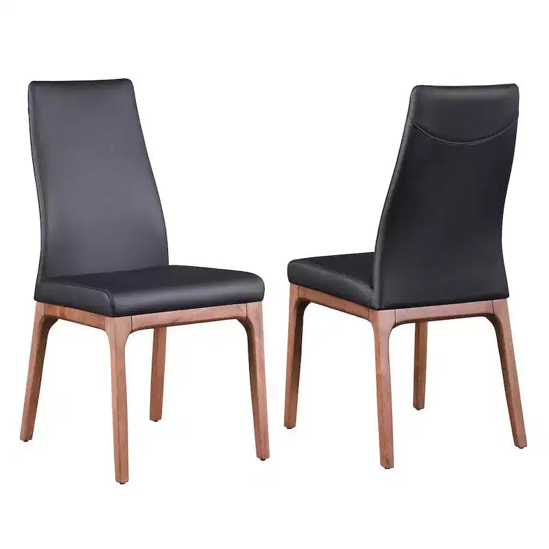 Chintaly, Chaise latérale rembourrée avec dossier à contour moderne et base en bois massif - 2 par boîte