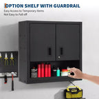Armoire murale avec étagère réglable, casier de garage en acier robuste avec portes magnétiques verrouillables, armoire à outils pour entrepôt, bureau à domicile, cuisine