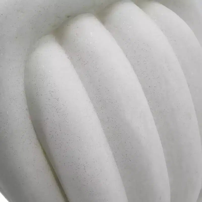 Tabouret décoratif en forme de nœud pour la décoration intérieure - Pouf au design inspiré de l'art moderne, parfait pour une coiffeuse, une chambre ou un salon - 18, Blanc