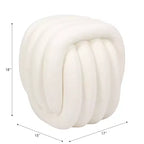 Tabouret décoratif en forme de nœud pour la décoration intérieure - Pouf au design inspiré de l'art moderne, parfait pour une coiffeuse, une chambre ou un salon - 18, Blanc