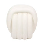 Tabouret décoratif en forme de nœud pour la décoration intérieure - Pouf au design inspiré de l'art moderne, parfait pour une coiffeuse, une chambre ou un salon - 18, Blanc