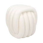 Tabouret décoratif en forme de nœud pour la décoration intérieure - Pouf au design inspiré de l'art moderne, parfait pour une coiffeuse, une chambre ou un salon - 18, Blanc