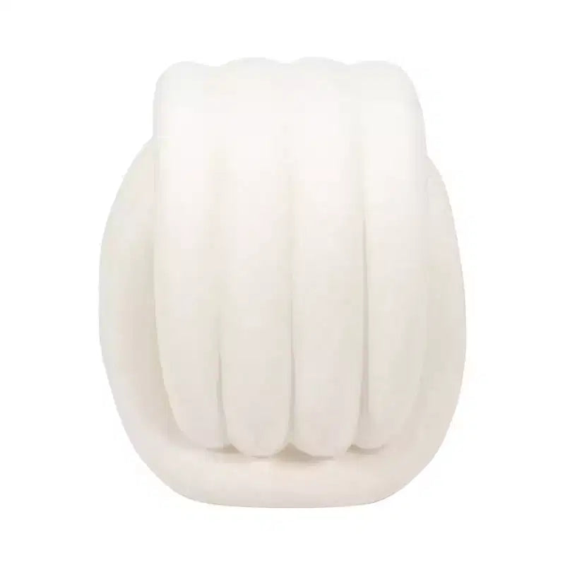 Tabouret décoratif en forme de nœud pour la décoration intérieure - Pouf au design inspiré de l'art moderne, parfait pour une coiffeuse, une chambre ou un salon - 18, Blanc