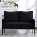 MAYEERTY Causeuse Moderne de 117 cm, Structure en Métal Thermolaqué, Coussins Amovibles, Pieds Anti-Rayures