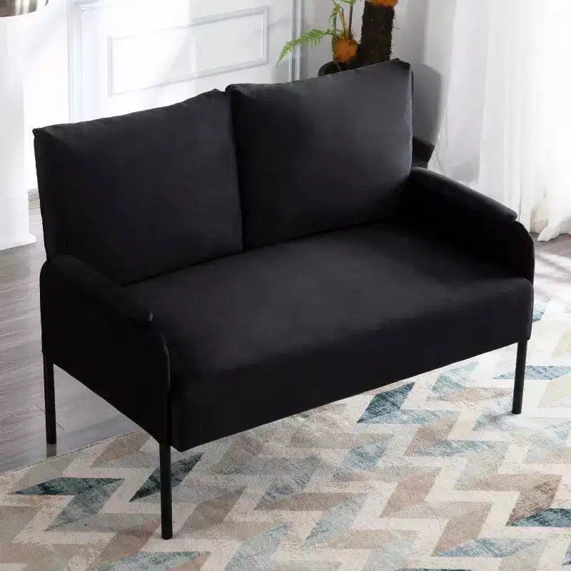 MAYEERTY Causeuse Moderne de 117 cm, Structure en Métal Thermolaqué, Coussins Amovibles, Pieds Anti-Rayures