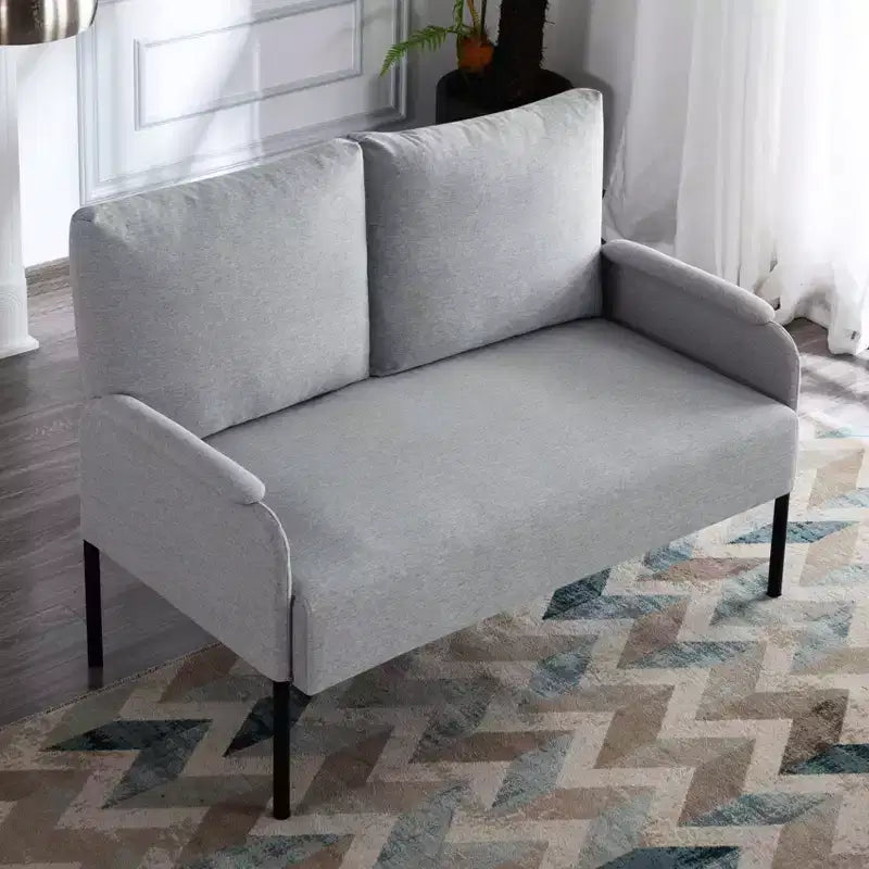 MAYEERTY Causeuse Moderne de 117 cm, Structure en Métal Thermolaqué, Coussins Amovibles, Pieds Anti-Rayures