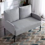 MAYEERTY Causeuse Moderne de 117 cm, Structure en Métal Thermolaqué, Coussins Amovibles, Pieds Anti-Rayures