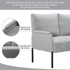 MAYEERTY Causeuse Moderne de 117 cm, Structure en Métal Thermolaqué, Coussins Amovibles, Pieds Anti-Rayures